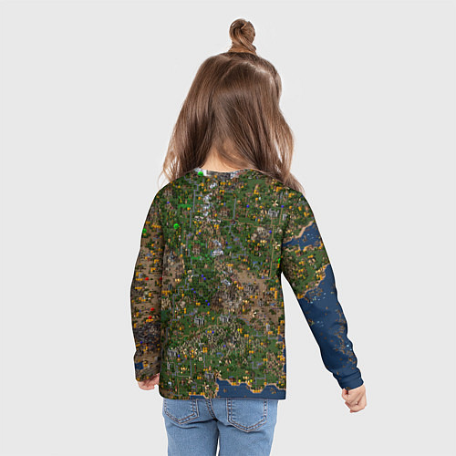 Детский лонгслив Карта в Heroes 3 / 3D-принт – фото 6