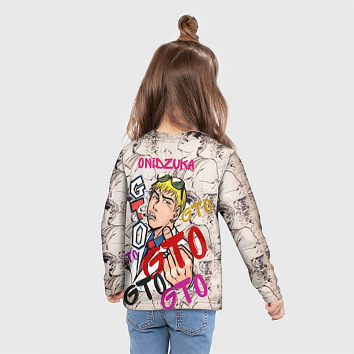 Детский лонгслив GTO Онидзука / 3D-принт – фото 6
