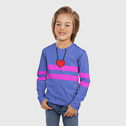 Лонгслив детский UNDERTALE FRISK ФРИСК, цвет: 3D-принт — фото 2