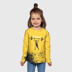 Лонгслив детский Train hard, цвет: 3D-принт — фото 2