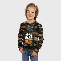 Лонгслив детский С 23 февраля граната, цвет: 3D-принт — фото 2
