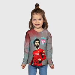 Лонгслив детский Mohamed Salah, цвет: 3D-принт — фото 2