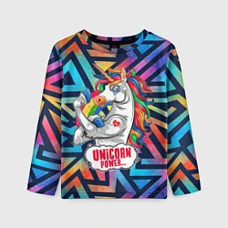 Детский лонгслив Unicorn Power Единорог