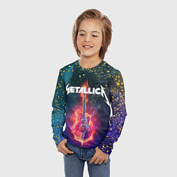 Лонгслив детский Metallicaспина, цвет: 3D-принт — фото 2