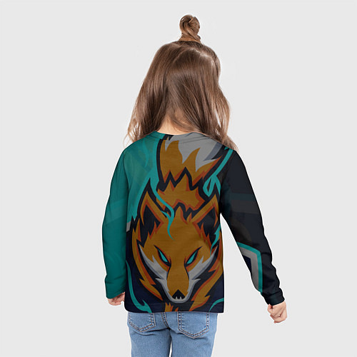 Детский лонгслив Форма Foxfire / 3D-принт – фото 6