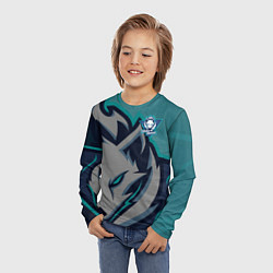 Лонгслив детский Форма White wolves, цвет: 3D-принт — фото 2