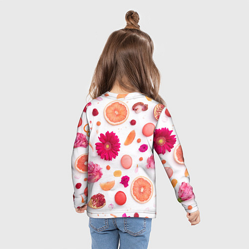 Детский лонгслив Фрукты / 3D-принт – фото 6
