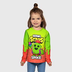 Лонгслив детский BRAWL STARS SPIKE, цвет: 3D-принт — фото 2