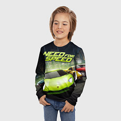 Лонгслив детский Need for Speed, цвет: 3D-принт — фото 2