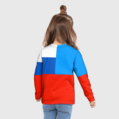 Детский лонгслив Флаг МЧС России / 3D-принт – фото 6