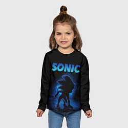 Лонгслив детский Sonic in shadow, цвет: 3D-принт — фото 2