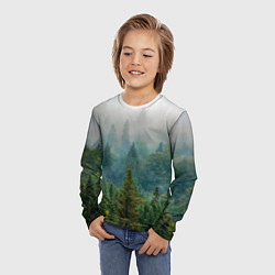 Лонгслив детский Лес, цвет: 3D-принт — фото 2