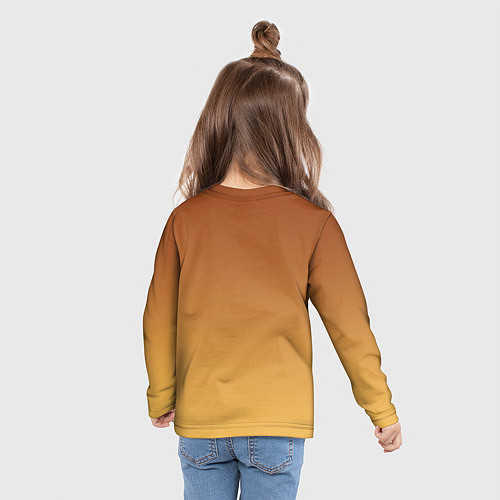 Детский лонгслив Стилизованный арт ЛЕВ морда / 3D-принт – фото 6