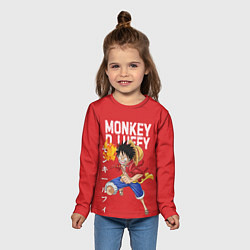 Лонгслив детский Monkey D Luffy, цвет: 3D-принт — фото 2