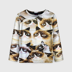 Лонгслив детский КОТ МЕМ, цвет: 3D-принт