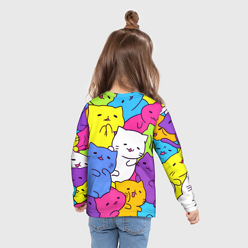 Детский лонгслив МИЛЫЕ КОТЯТКИ / 3D-принт – фото 6