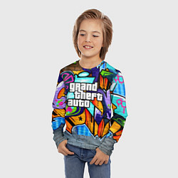 Лонгслив детский GTA, цвет: 3D-принт — фото 2