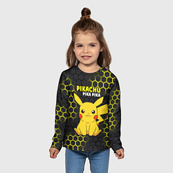 Лонгслив детский Pikachu Pika Pika, цвет: 3D-принт — фото 2