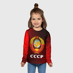 Лонгслив детский СССР USSR, цвет: 3D-принт — фото 2