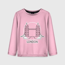 Детский лонгслив Лондон London Tower bridge