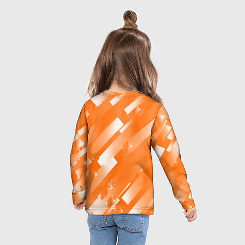 Детский лонгслив Оранжевый градиент / 3D-принт – фото 6