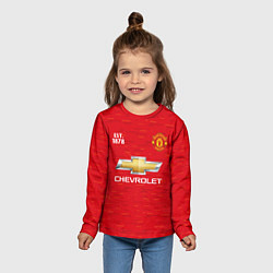 Лонгслив детский MANCHESTER UNITED 2021 - HOME, цвет: 3D-принт — фото 2