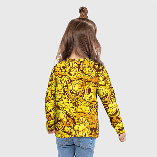 Детский лонгслив CRAZY / 3D-принт – фото 6