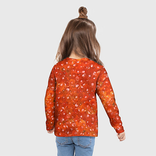 Детский лонгслив Красная икра / 3D-принт – фото 6