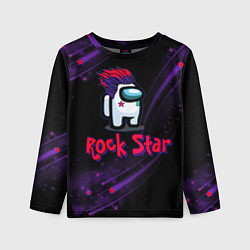 Лонгслив детский Among Us Rock Star, цвет: 3D-принт
