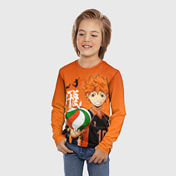 Лонгслив детский ВОЛЕЙБОЛ!! HAIKYUU!!, цвет: 3D-принт — фото 2