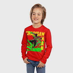 Лонгслив детский Человек Бензопила, цвет: 3D-принт — фото 2