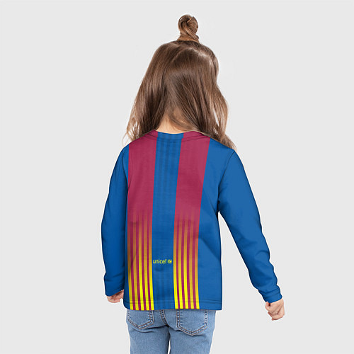 Детский лонгслив FC Barcelona El Clasico La Liga 202122 / 3D-принт – фото 6