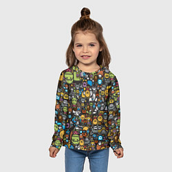 Лонгслив детский АНИМЕ СМАЙЛЫ, цвет: 3D-принт — фото 2