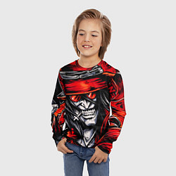 Лонгслив детский Алукард, Хеллсинг, цвет: 3D-принт — фото 2