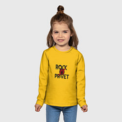 Лонгслив детский Rock privet, цвет: 3D-принт — фото 2