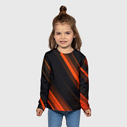 Лонгслив детский ORANGE Black, цвет: 3D-принт — фото 2