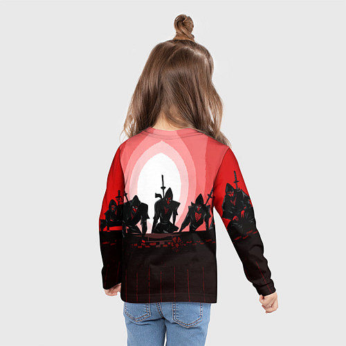 Детский лонгслив CYBERPUNK SAMURAI 2077 / 3D-принт – фото 6