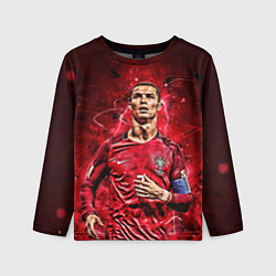 Лонгслив детский Cristiano Ronaldo Portugal, цвет: 3D-принт