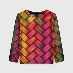 Лонгслив детский Colorful weave, цвет: 3D-принт