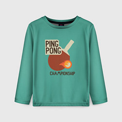 Детский лонгслив Ping-pong