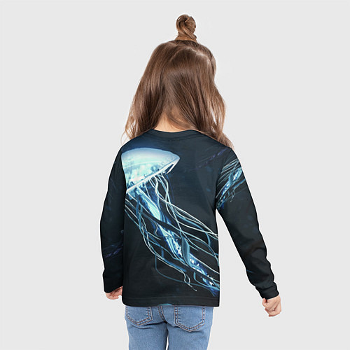Детский лонгслив Рисунок медуза / 3D-принт – фото 6