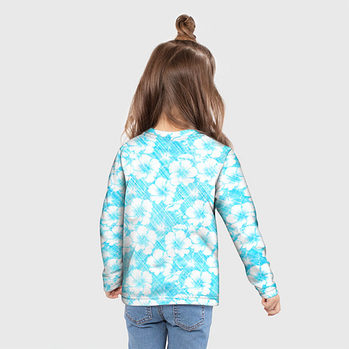 Детский лонгслив Русалочка и цветы / 3D-принт – фото 6