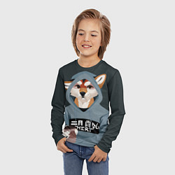 Лонгслив детский Furry fox, цвет: 3D-принт — фото 2