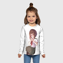Лонгслив детский Очако Урарака хитрит замышляет по крупному - Моя г, цвет: 3D-принт — фото 2