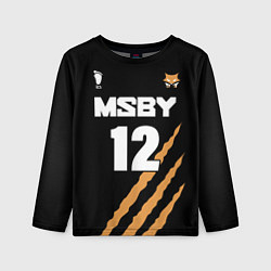 Лонгслив детский 12 MSBY BLACK JACKALS, цвет: 3D-принт