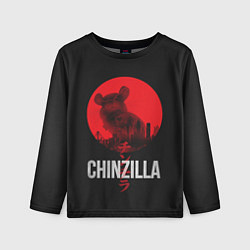 Лонгслив детский Chinzilla red, цвет: 3D-принт