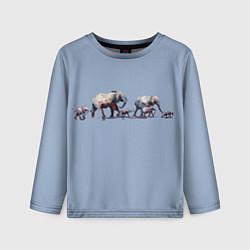 Лонгслив детский Слоны, цвет: 3D-принт