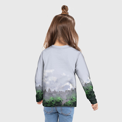Детский лонгслив СИРЕНОГОЛОВЫЙ ЛЕС / 3D-принт – фото 6