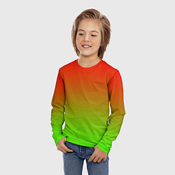 Лонгслив детский Градиент Яблоко, цвет: 3D-принт — фото 2