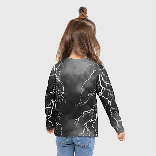 Детский лонгслив КОРОЛЬ И ШУТ МОЛНИЯ / 3D-принт – фото 6